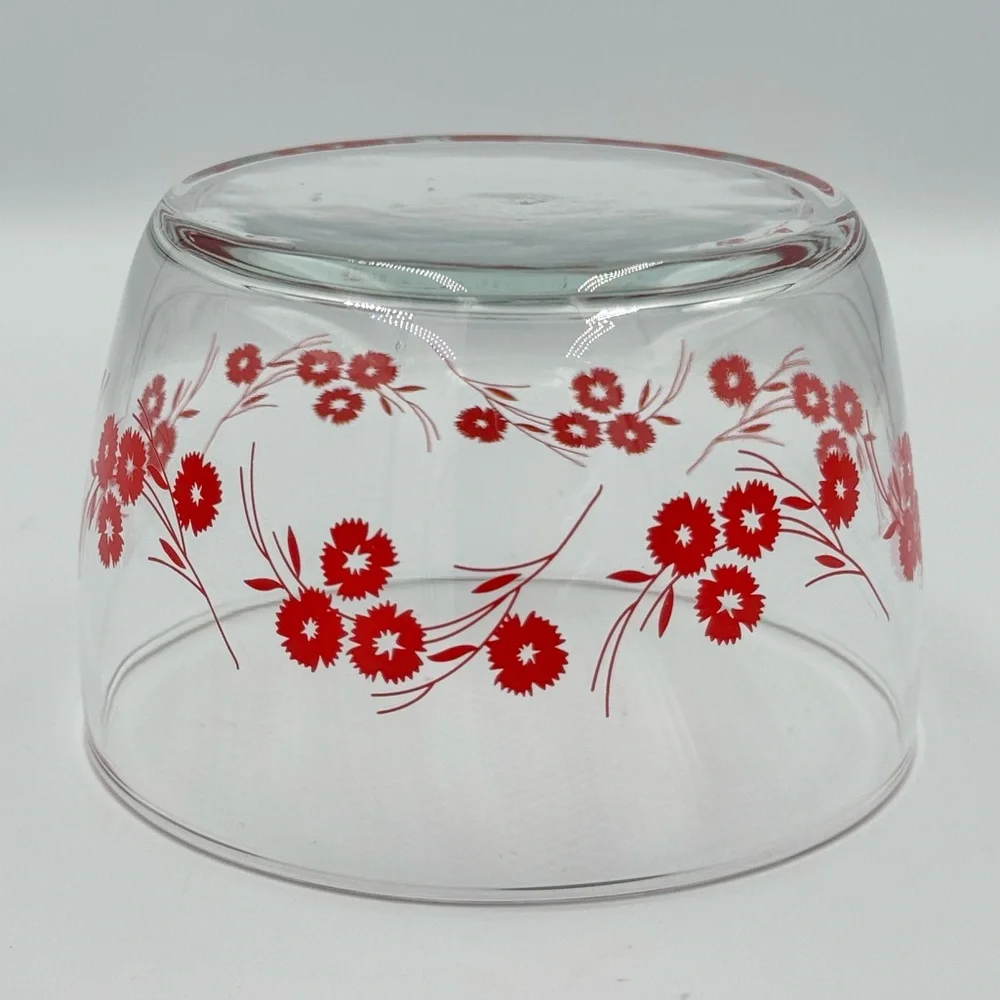 Floral Storage Bowl: Red Wheatflower